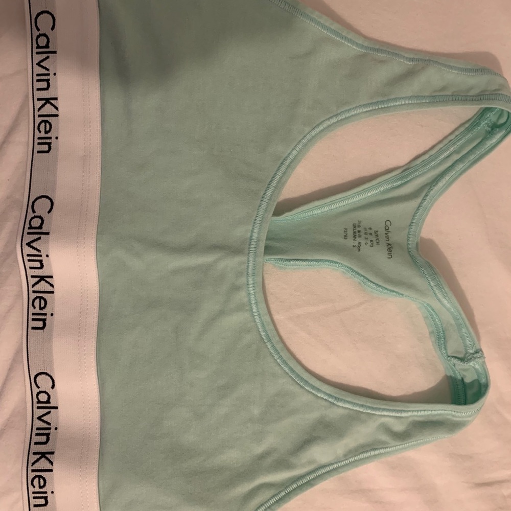 New Calvin Klein teal / aqua small bra